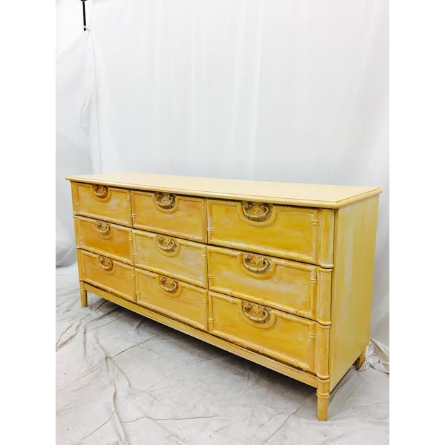 Vintage Bamboo Dresser by Bassett Chairish