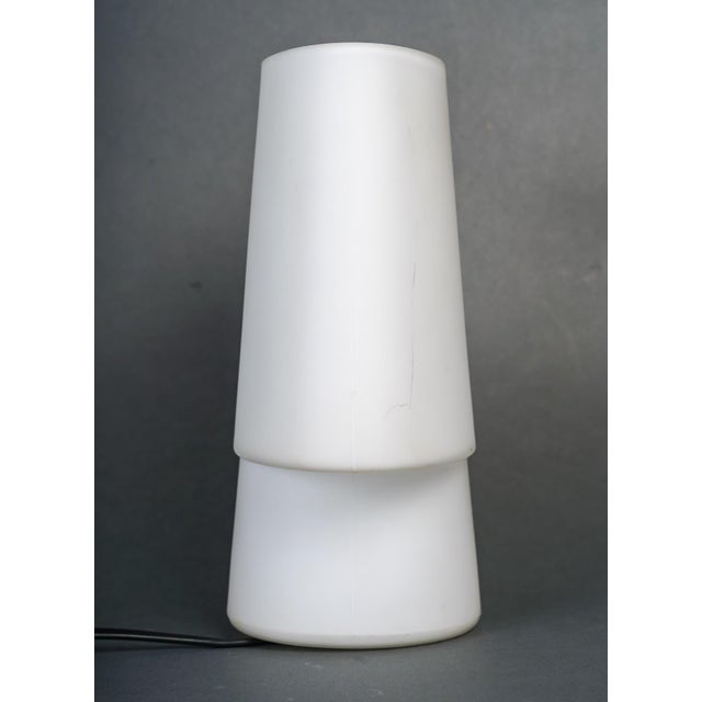 Modern Glass Lamp, 1990-2000. Contemporary lamp from 1990-2000, 1 interior light. Dimensions: h: 26cm, w: 21cm, d: 12cm....