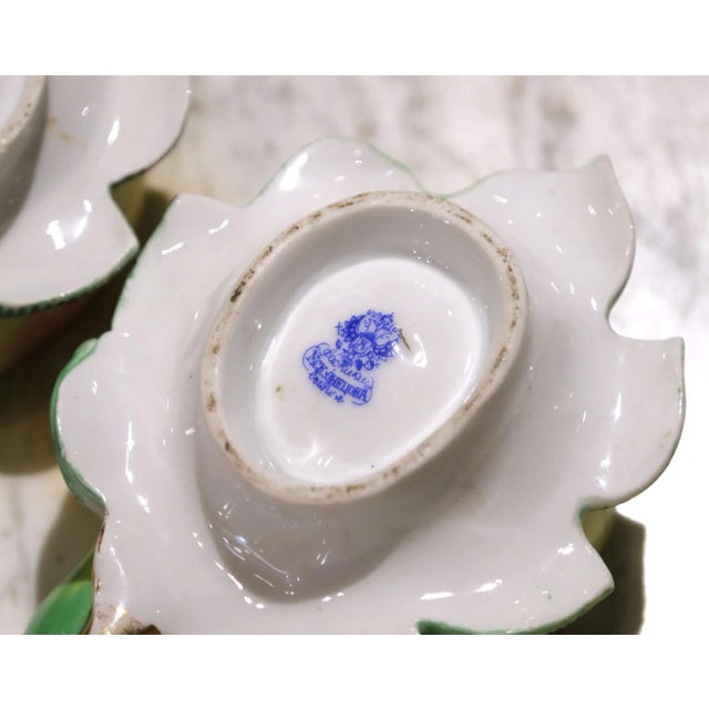 Pair of 19th Century Russian Kuznetsov Hand-Painted Porcelain Pear-Form Tureens For Sale - Image 13 of 14