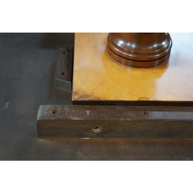 Late 20th Century Handmade English Regency Style Walnut Burl Double Pedestal Banquet Dining Table 11' For Sale - Image 16 of 18