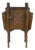 Antique Art Deco Walnut Carved Smoking Stand Tin Lined Humidor Magazine Rack For Sale