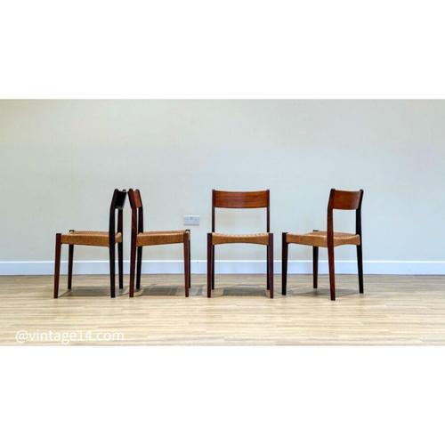 Danish Chairs in Teak and Paper Cord by Poul Cadovius, 1960s, Set of 4 For Sale - Image 12 of 12