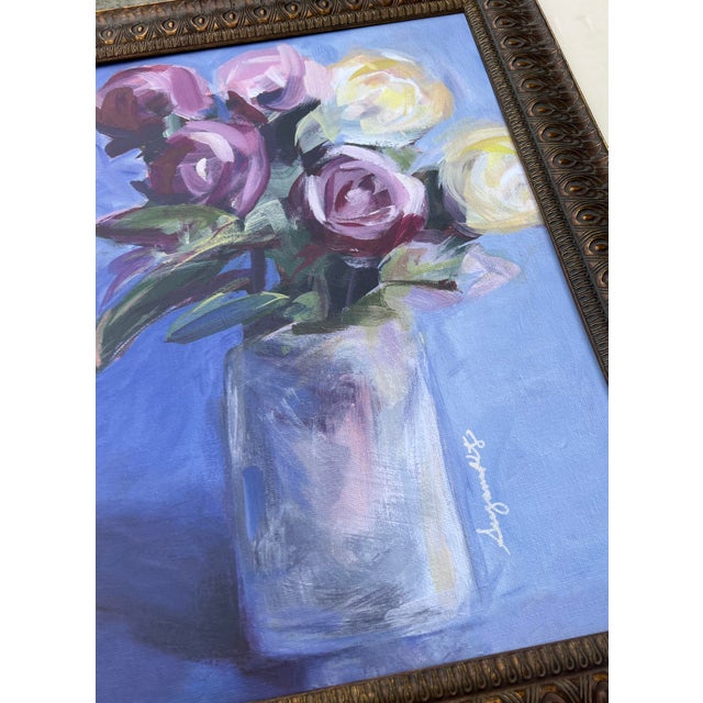 Rose Floral Still Life Painting Print, Custom Frame For Sale - Image 11 of 16