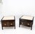 Pair Square Marble Top 2 Door Nightstands End Tables Large Decorative Pulls Mint For Sale - Image 11 of 16