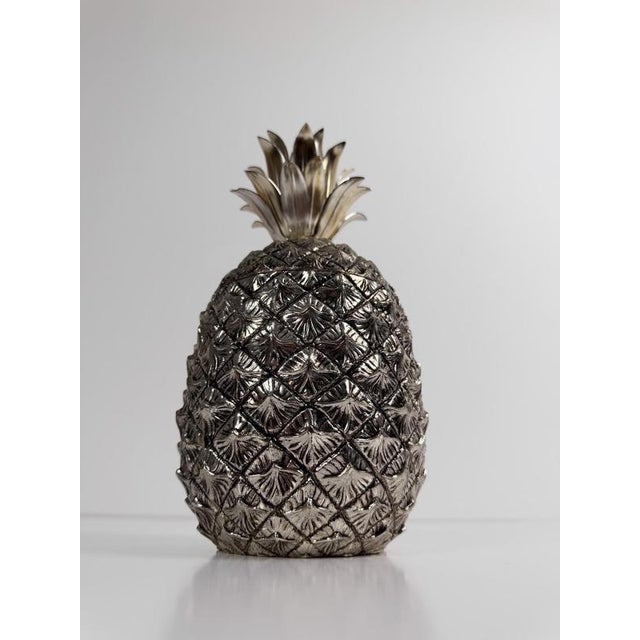 Mid-Century Pineapple Ice Bucket in Silvered Pewter attributed to Mauro Manetti, Italy, 1970s For Sale - Image 10 of 18