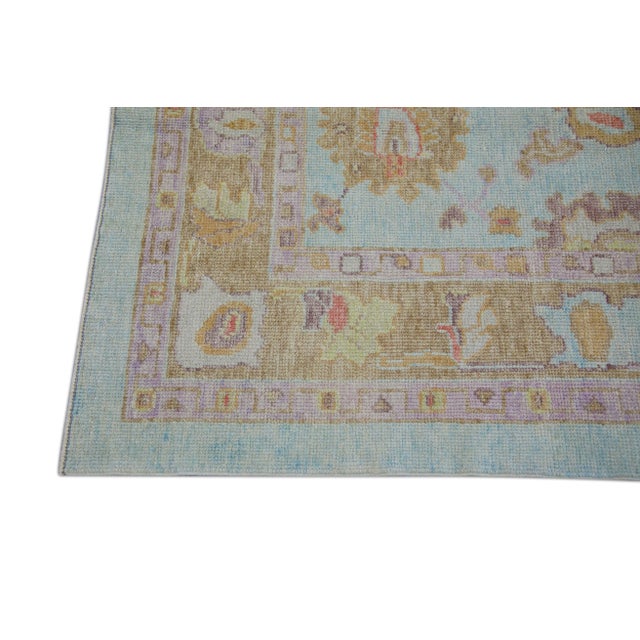 Modern Turkish Oushak Rug 4'1" x 6' For Sale In Houston - Image 6 of 8