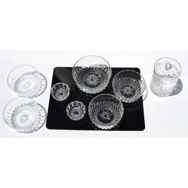 1960s Arcoroc France Crystal Breakfast 7 Bowls & Jelly Jar - 8 Pieces For Sale - Image 9 of 14