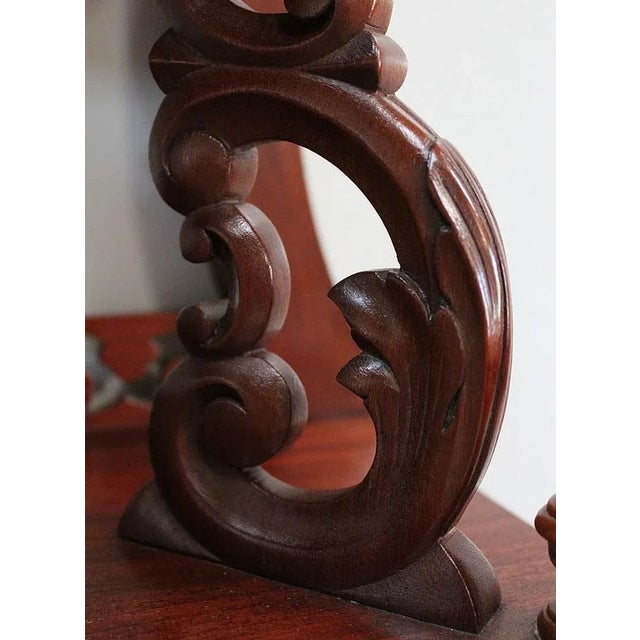 Napoleon III Mahogany Serving Shelving Console, 1850s For Sale - Image 12 of 18