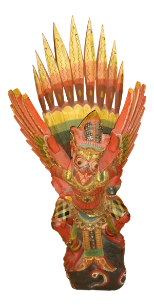 Vintage Indonesian Hand Carved Garuda Figurine