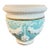 1990s Neoclassical Style Majolica Turquoise Vase For Sale