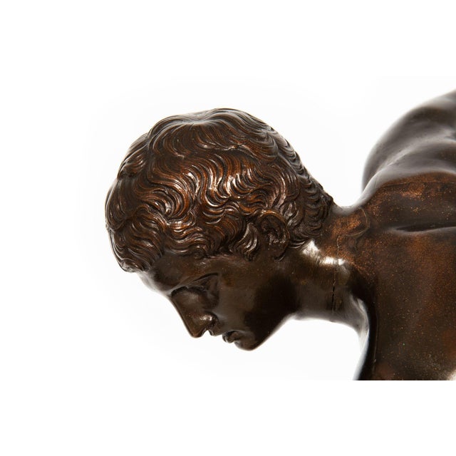 Antique Italian Grand Tour Bronze Sculpture “Disc Thrower” or Discobolus For Sale - Image 17 of 18