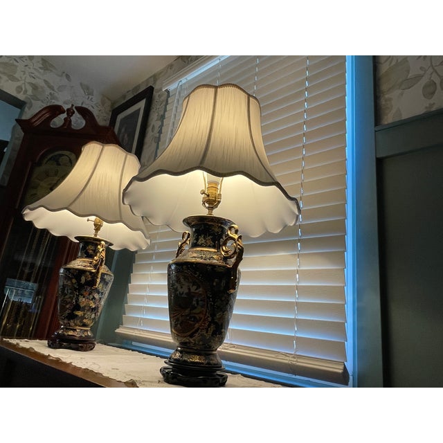Ceramic Vintage 6-Piece Japanese Satsuma Style Room Collection - Lamps, Vases & Candlesticks For Sale - Image 7 of 18