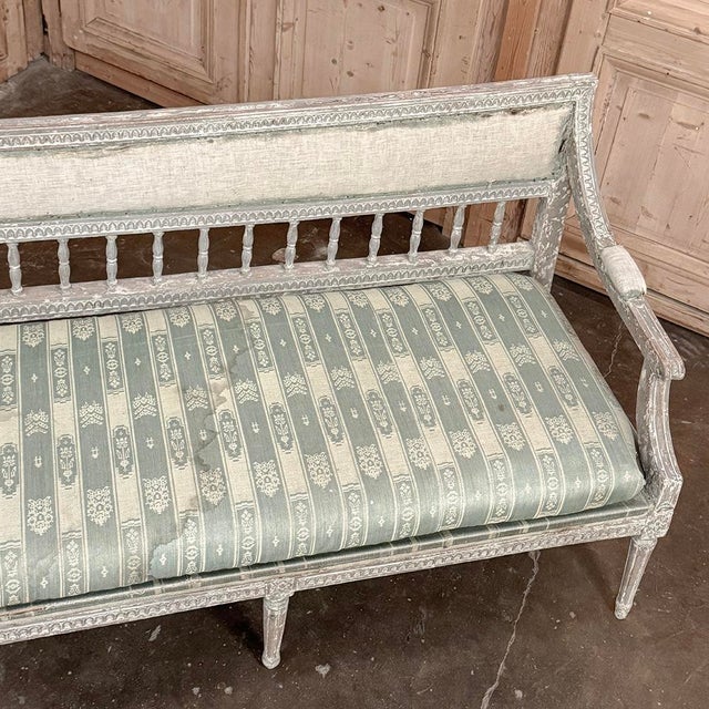 18th Century Gustavian Period Bench With Original Scraped Finish For Sale - Image 17 of 18