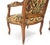 Pair of His & Hers Finely Carved Walnut Country French Lounge Armchairs Tapestry For Sale - Image 13 of 16