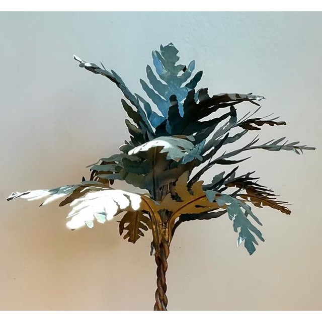 Vintage Decorative Metal Palm Tree For Sale - Image 10 of 12