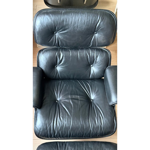 Set of Eames Lounge Chair and Ottoman by Charles & Ray Eames for Vitra, 1970s For Sale - Image 9 of 14