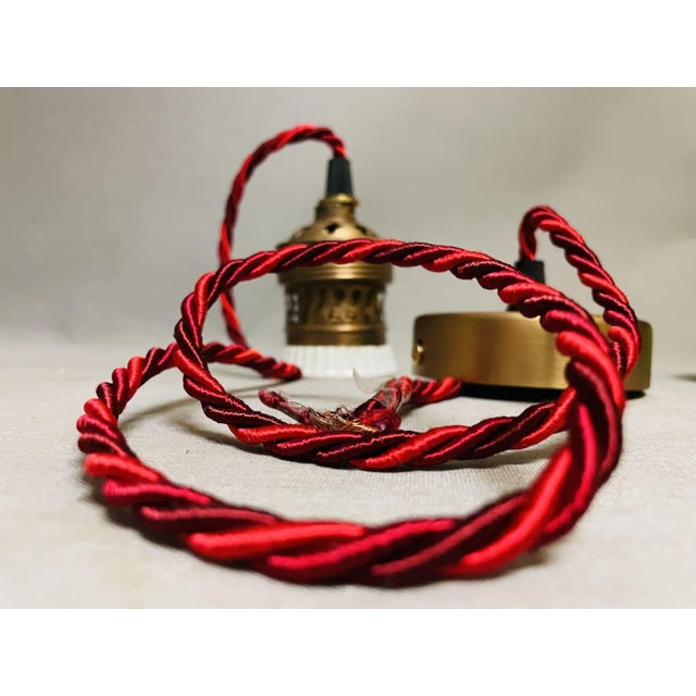 Industrial Antique E40 Lamp Socket in Brass and Porcelain, 1890s For Sale - Image 3 of 10