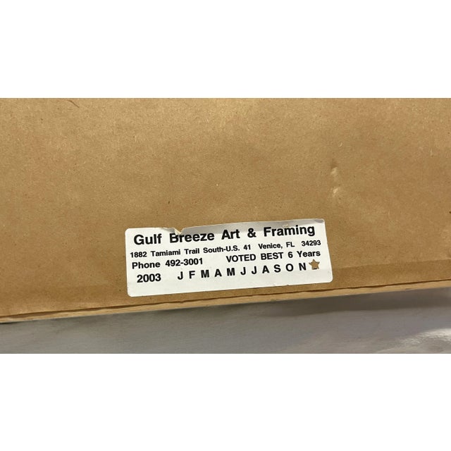 Original Becky Sansing (American, 20th Century) Framed Mixed Media Art Titled Brilliance IV For Sale - Image 12 of 12