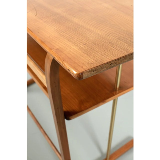 Vintage Console Table in Brass For Sale - Image 5 of 9