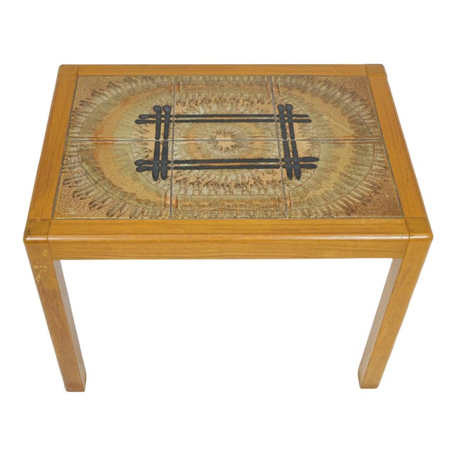 Late 20th Century Small decorative Table with Tile top For Sale