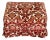 Reduced- Vintage Burgundy Red Cut Velvet Ottoman Pouff on Coasters For Sale