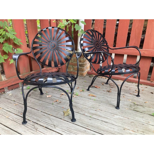 Francois Carre Antique Petite Patio Loungers - Set of 2 For Sale - Image 10 of 10
