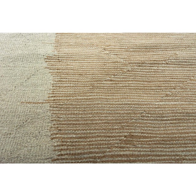 Handwoven Kilim Rug in Beige and Sand Tones For Sale - Image 5 of 9