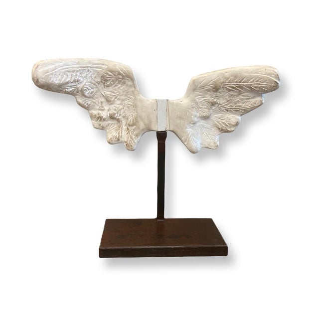 Italian Vintage Italian Wings Iron and Plaster Sculpture For Sale - Image 3 of 6