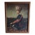 Large Original Oil Painting Chinese Portrait Woman in Traditional Headdress Framed For Sale