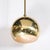 Mid-Century Rounded Brass Pendant Chandelier With Circular Cutout Detailing For Sale In New York - Image 6 of 14