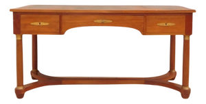 Vintage Empire-Style Center Desk with Bronzes, 1950s