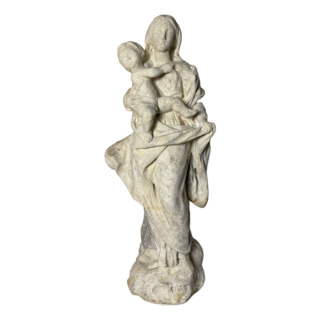 Madonna and Child, 16th Century, Statuary Marble For Sale