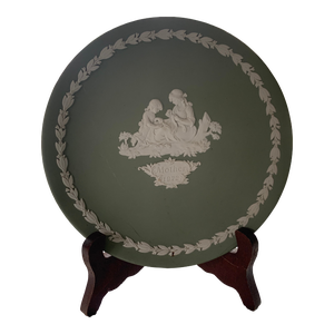 Wedgwood Jasperware Green Mother Plate 1972