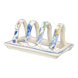 Antique English Staffordshire Mason's Ironstone Floral Toast Rack