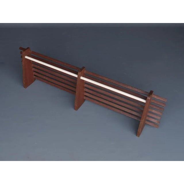 1960s Vintage Teak Wall Mounted Clothes Rack, 1960s For Sale - Image 5 of 9