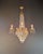 1920s Antique Italian Neoclassical Crystal Chandelier Brass Original Wooden Sockets For Sale - Image 5 of 11