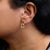 14K Yellow Gold Plated .925 Sterling Silver Open Link 1/5 Cttw Diamond Drop Earrings (H-I Color, I1-I2 Clarity) For Sale - Image 4 of 5