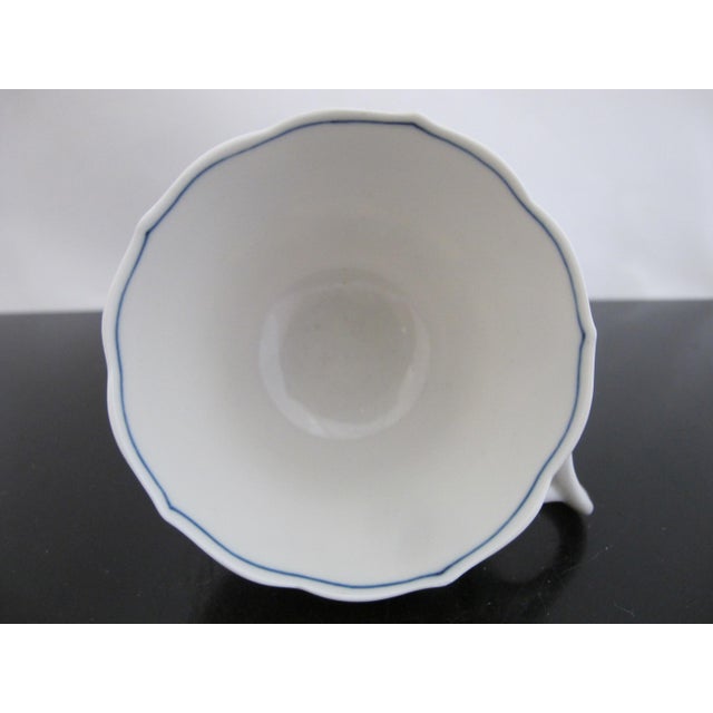 Blue Meissen Blue Onion Porcelain Scallop Rim Coffee Cup & Saucer For Sale - Image 8 of 9