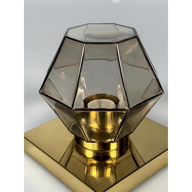 Goldenrod Vintage Space Age Wall Lamp from Glashütte Limburg, 1960s For Sale - Image 8 of 15