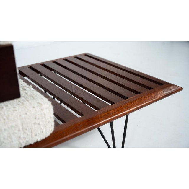 1950s Sofa with Integrated Tabletop by Carlo Hauner & Martin Eisler for Forma, 1950s For Sale - Image 5 of 17