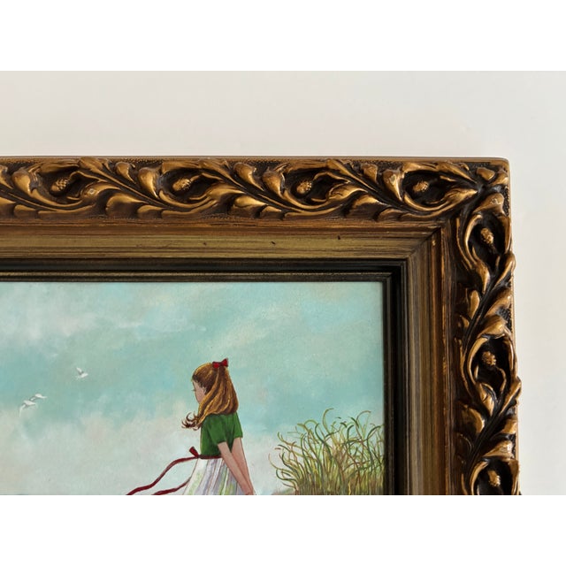 1960s Enamel on Copper Reproduction by Ebeling & Ruess of an Oil Painting by Artist Lorraine Trester For Sale - Image 4 of 10