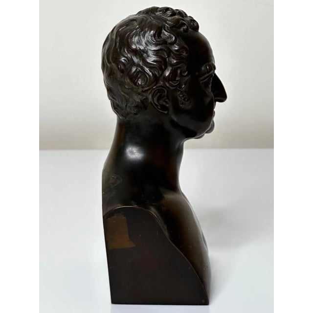 English Regency Early 19th Century Small Bronze Sculpture Bust of William Roscoe by William Spence For Sale - Image 3 of 12