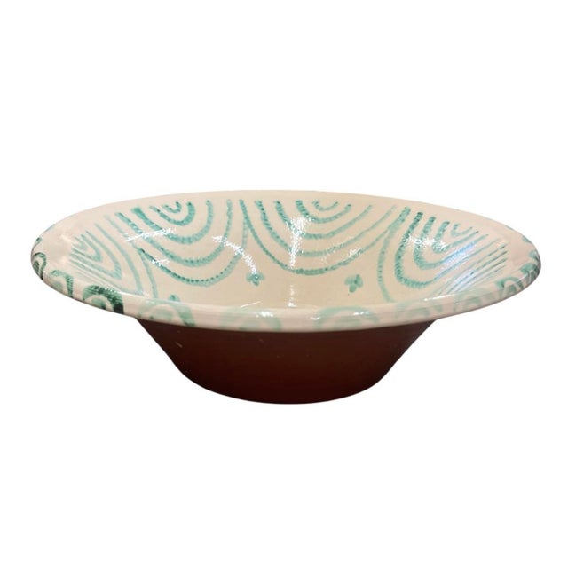 2000 - 2009 Spanish Fajalauza Ceramic Lebrillo With Emerald Green Avian Motif For Sale - Image 5 of 8