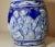 1940s Antique Handmade Westerwald Blue and White German Pottery Lidded Tobacco Jar For Sale - Image 5 of 11