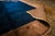 Textile 1920s Navy Open Field Floral Modern Knotted Wool Antique Chinese Art Deco Rug For Sale - Image 7 of 8