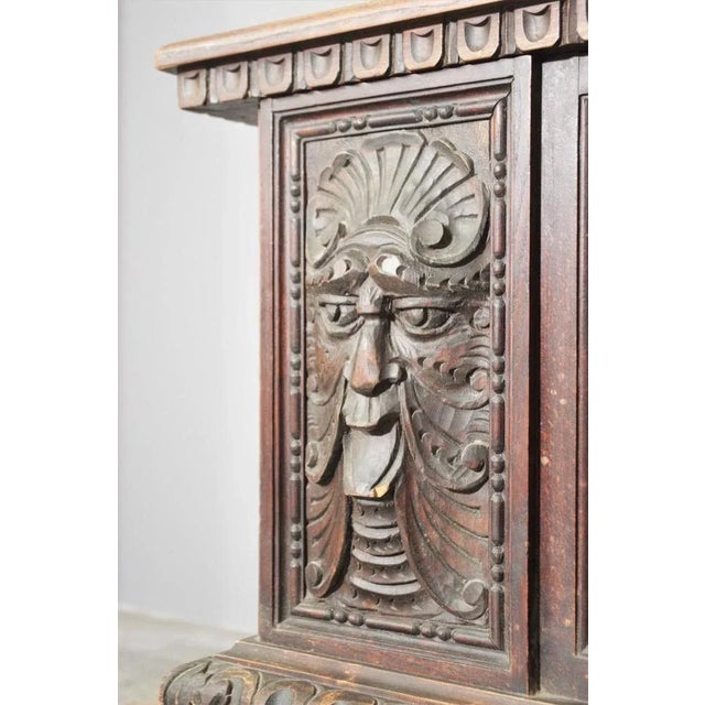 1920s Chest in Carved Walnut, 1920s For Sale - Image 5 of 10