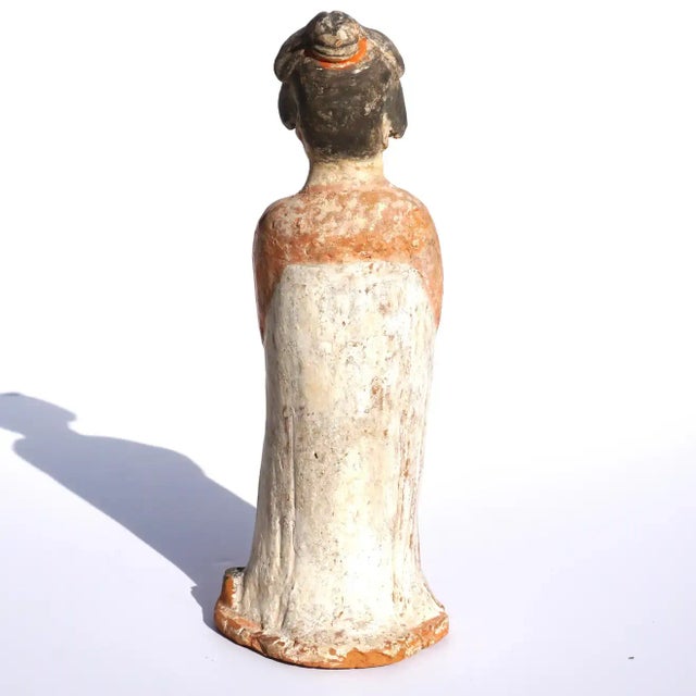 Antique Tang Dynasty Fat Lady Pottery Figure For Sale In Dallas - Image 6 of 10