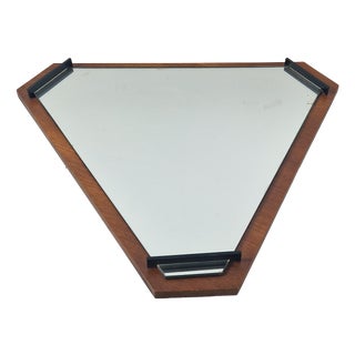 Mirror with Wood and Brass Frame by Gio Ponti for Rima, 1950s For Sale