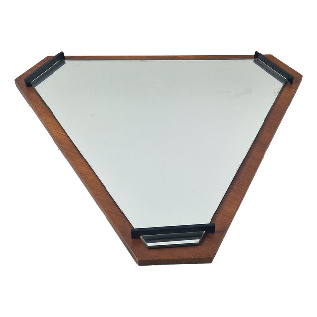 Mirror with Wood and Brass Frame by Gio Ponti for Rima, 1950s For Sale