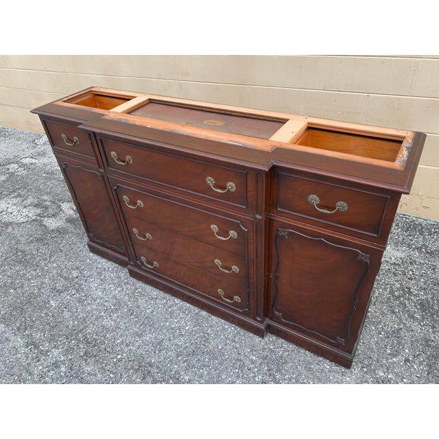 Maddox Colonial China With Pull Out Secretary Desk Chairish